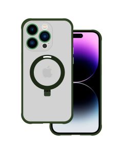 Tel Protect Magical Magsafe Hybrid Stand Case Green (iPhone 15 Pro Max)