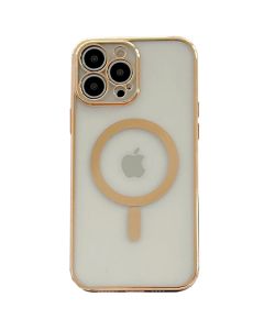 Tel Protect TPU Magsafe Luxury Διάφανη Θήκη Σιλικόνης Συμβατή με MagSafe - Gold (iPhone 11 Pro Max)