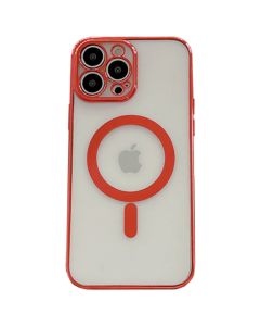 Tel Protect TPU Magsafe Luxury Διάφανη Θήκη Σιλικόνης Συμβατή με MagSafe - Red (iPhone 11 Pro Max)