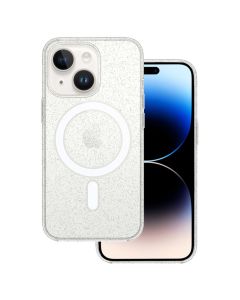 Tel Protect MagSilicone Case Θήκη Σιλικόνης Συμβατή με MagSafe - Glitter Clear (iPhone 15 Plus)