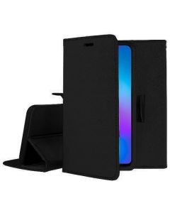 Tel1 Fancy Diary Case Θήκη Πορτοφόλι με δυνατότητα Stand Black (Huawei P Smart Plus / Nova 3i)