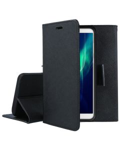 Tel1 Fancy Diary Case Θήκη Πορτοφόλι με δυνατότητα Stand Black (Huawei Y9 2018)