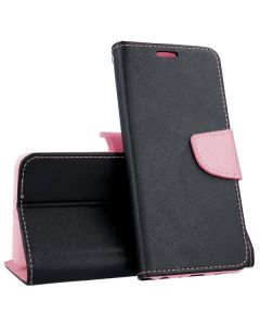 Tel1 Fancy Diary Case Θήκη Πορτοφόλι με δυνατότητα Stand Black / Pink (iPhone 7 / 8 / SE 2020 / 2022)