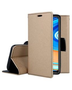 Tel1 Fancy Diary Case Θήκη Πορτοφόλι με δυνατότητα Stand Gold / Black (Xiaomi Redmi Note 12S)