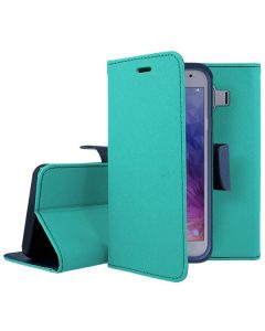 Tel1 Fancy Diary Case Θήκη Πορτοφόλι με δυνατότητα Stand Mint / Navy (Samsung Galaxy J4 2018)