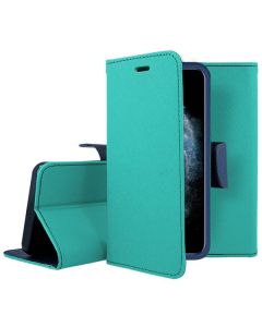 Tel1 Fancy Diary Case Θήκη Πορτοφόλι με δυνατότητα Stand Mint / Navy (iPhone 11 Pro Max)