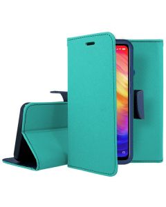 Tel1 Fancy Diary Case Θήκη Πορτοφόλι με δυνατότητα Stand Mint / Navy (Xiaomi Redmi Note 9T 5G)
