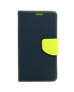 Tel1 Fancy Diary Θήκη Πορτοφόλι με δυνατότητα Stand Navy / Lime (Sony Xperia XZ / XZs)