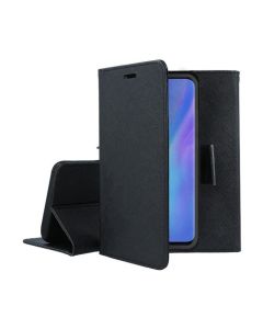 Tel1 Fancy Diary Case Θήκη Πορτοφόλι με δυνατότητα Stand Black (Huawei Nova 8i / Honor 50 Lite)