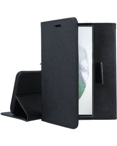 Tel1 Fancy Diary Case Θήκη Πορτοφόλι με δυνατότητα Stand Black (Samsung Galaxy S23 Ultra)
