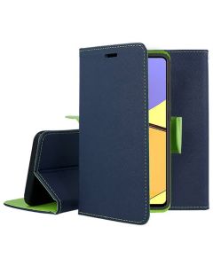 Tel1 Fancy Diary Case Θήκη Πορτοφόλι με δυνατότητα Stand Navy / Lime (Samsung Galaxy A37 5G) - MT82941
