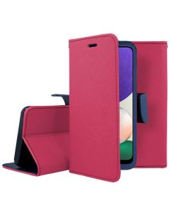 Tel1 Fancy Diary Case Θήκη Πορτοφόλι με δυνατότητα Stand Pink / Navy (Samsung Galaxy A22 5G)