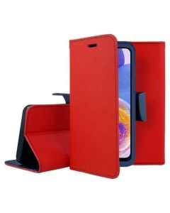 Tel1 Fancy Diary Case Θήκη Πορτοφόλι με δυνατότητα Stand Red / Navy (Samsung Galaxy A05s)