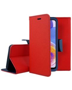Tel1 Fancy Diary Case Θήκη Πορτοφόλι με δυνατότητα Stand Red / Navy (Realme Narzo N55 / C55)