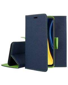 Tel1 Fancy Diary Case Θήκη Πορτοφόλι με δυνατότητα Stand Navy / Lime (Xiaomi Redmi Note 12 5G / Poco X5 5G)