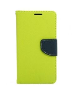 Tel1 Fancy Diary Θήκη Πορτοφόλι με δυνατότητα Stand Lime / Navy (Huawei Ascend Y635)