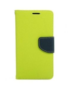 Tel1 Fancy Diary Θήκη Πορτοφόλι με δυνατότητα Stand Lime / Navy (Samsung Galaxy A8)