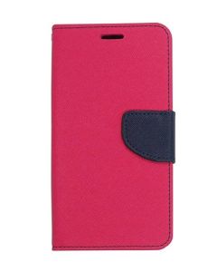 Tel1 Fancy Diary Θήκη Πορτοφόλι με δυνατότητα Stand Pink / Navy (Huawei Ascend Y635)