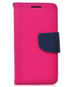 Tel1 Fancy Diary Θήκη Πορτοφόλι με δυνατότητα Stand Pink / Navy (Nokia Lumia 930)