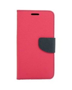 Tel1 Fancy Diary Θήκη Πορτοφόλι με δυνατότητα Stand Pink / Navy (iPhone X / Xs)