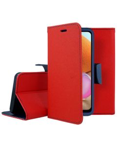 Tel1 Fancy Diary Case Θήκη Πορτοφόλι με δυνατότητα Stand Red / Navy (Samsung Galaxy A32 4G)
