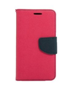 Tel1 Fancy Diary Θήκη Πορτοφόλι με δυνατότητα Stand Pink / Navy (Samsung Galaxy J2)