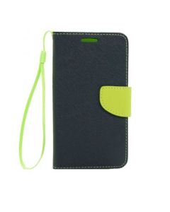 Tel1 Fancy Diary Case Θήκη Πορτοφόλι με δυνατότητα Stand Navy / Lime (LG Joy)