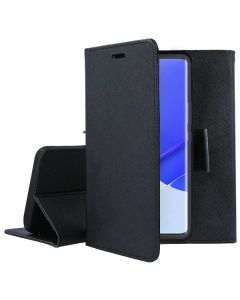 Tel1 Fancy Diary Case Θήκη Πορτοφόλι με δυνατότητα Stand Black (Huawei Nova 9 / Honor 50)