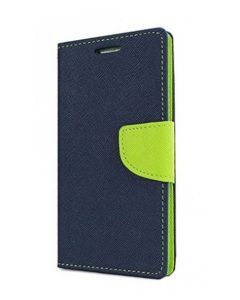Tel1 Fancy Diary Case Θήκη Πορτοφόλι με δυνατότητα Stand Navy / Lime (Nokia 7 Plus)