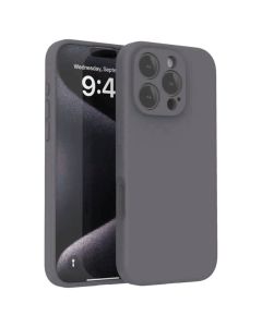 Silicone Lite Soft Touch Case Θήκη Σιλικόνης Dark Grey (iPhone 16 Pro)