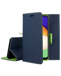 Tel1 Fancy Diary Case Θήκη Πορτοφόλι με δυνατότητα Stand Navy / Lime (Samsung Galaxy A03s)