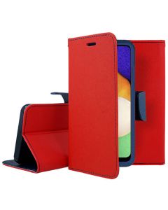 Tel1 Fancy Diary Case Θήκη Πορτοφόλι με δυνατότητα Stand Red / Navy (Samsung Galaxy A03s)