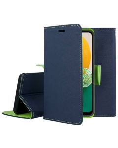 Tel1 Fancy Diary Case Θήκη Πορτοφόλι με δυνατότητα Stand Navy / Lime (Samsung Galaxy A13 4G)