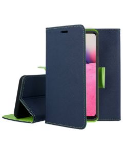 Tel1 Fancy Diary Case Θήκη Πορτοφόλι με δυνατότητα Stand Navy / Lime (Samsung Galaxy A33 5G)