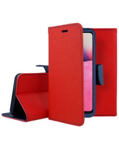 Tel1 Fancy Diary Case Θήκη Πορτοφόλι με δυνατότητα Stand Red / Navy (Samsung Galaxy A33 5G)