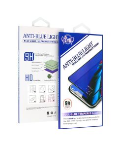 Anti-Blue Full Glue Full Face Αντιχαρακτικό Γυαλί Tempered Glass Black (iPhone 12 Pro Max)