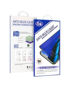 Anti-Blue Full Glue Full Face Αντιχαρακτικό Γυαλί Tempered Glass Black (iPhone SE 2020 / 2022)