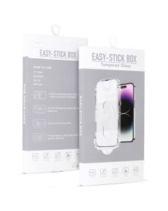 Easy-Stick Box Full Glue Black Αντιχαρακτικό Γυαλί 9H Tempered Glass (iPhone 13 / 13 Pro / 14)