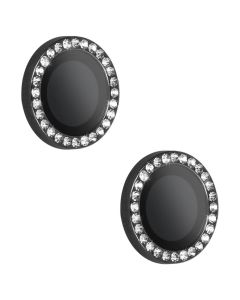 Hard Diamond Camera Lens Tempered Glass Prοtector Black (iPhone 17)