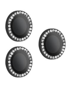 Hard Diamond Camera Lens Tempered Glass Prοtector Black (iPhone 17 Pro / 17 Pro Max)