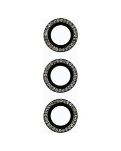 Hard Diamond Camera Lens Tempered Glass Prοtector Black (Samsung Galaxy S24)