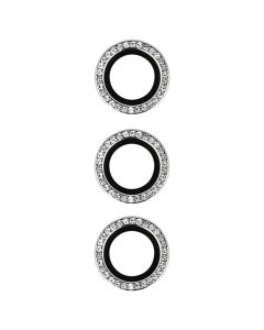 Hard Diamond Camera Lens Tempered Glass Prοtector Silver (Samsung Galaxy S24 Plus)