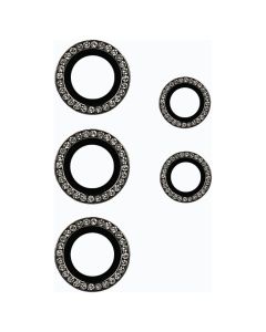 Hard Diamond Camera Lens Tempered Glass Prοtector Black (Samsung Galaxy S24 Ultra)