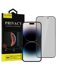 Privacy 3D Full Glue Full Face Αντιχαρακτικό Γυαλί Tempered Glass Black Frame (iPhone 14 Pro Max)