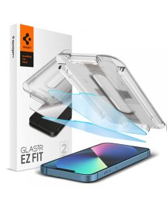 Spigen Oleophobic Coated Glas.tR EZ FIT AntiBlue Premium Tempered Glass (AGL03400) 2-Pack (iPhone 13 Mini)