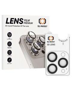 Tel Protect 3D Camera Lens Tempered Glass Prοtector Black (iPhone 15 Pro / 15 Pro Max) - MT83747