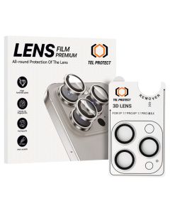 Tel Protect 3D Camera Lens Tempered Glass Prοtector Silver (iPhone 17 Pro / 17 Pro Max) - MT83731
