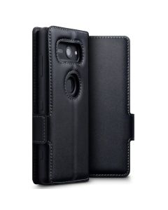 Terrapin Low Profile Δερμάτινη Θήκη - Πορτοφόλι Wallet Case (117-005-624) Μαύρο (Sony Xperia XZ2 Compact)