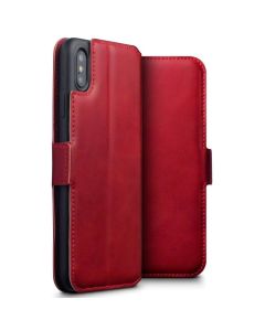 Terrapin Low Profile Δερμάτινη Θήκη - Πορτοφόλι Wallet Case (117-126-005) Red (iPhone Xs Max)