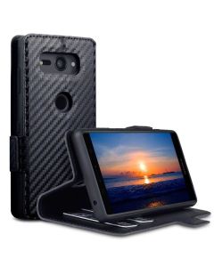 Terrapin Low Profile Θήκη Πορτοφόλι Wallet Case (117-005-632) Carbon Fibre Black (Sony Xperia XZ2 Compact)